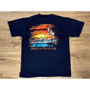 Some Day My Fish Will Come G.I. apparel y2k Quality Classics Large fishing shirt
